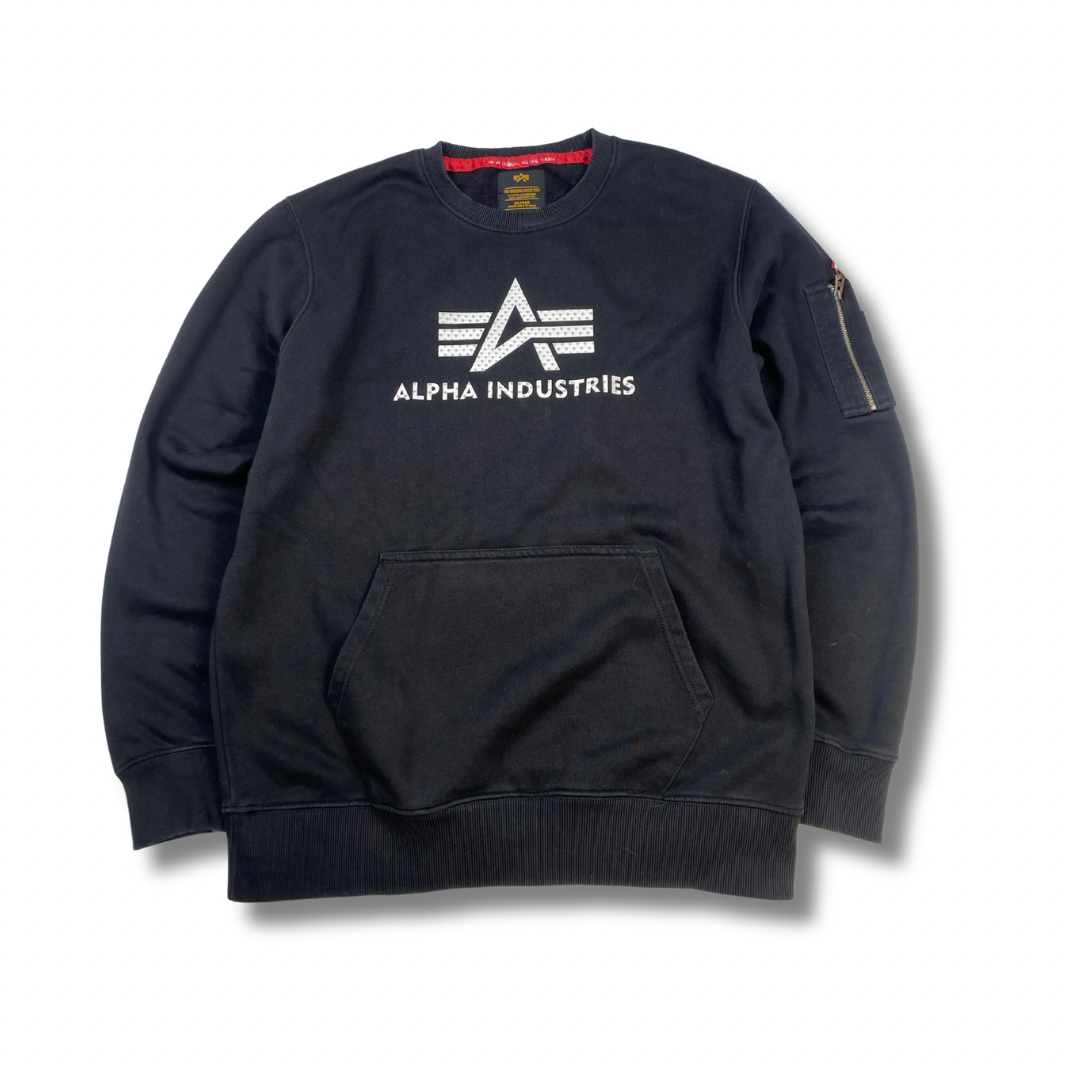 Alpha Industries Pullover Schwarz (L)