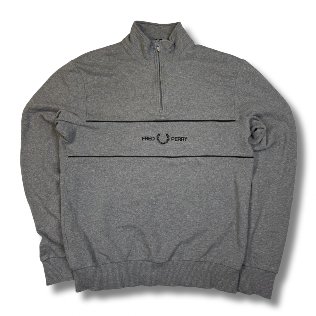 Fred Perry Half-Zip Grau (S)