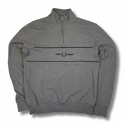 Fred Perry Half-Zip Grau (S)