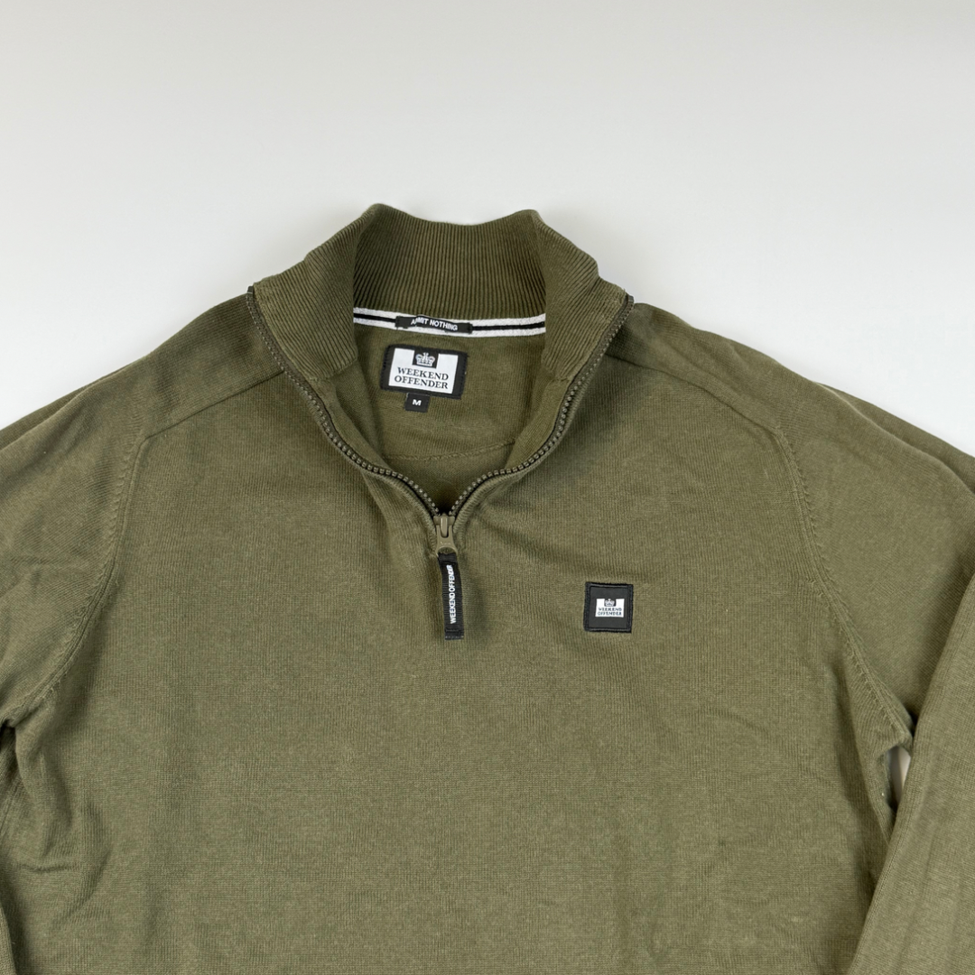 Weekend Offender Half Zip Pullover Khaki (M)