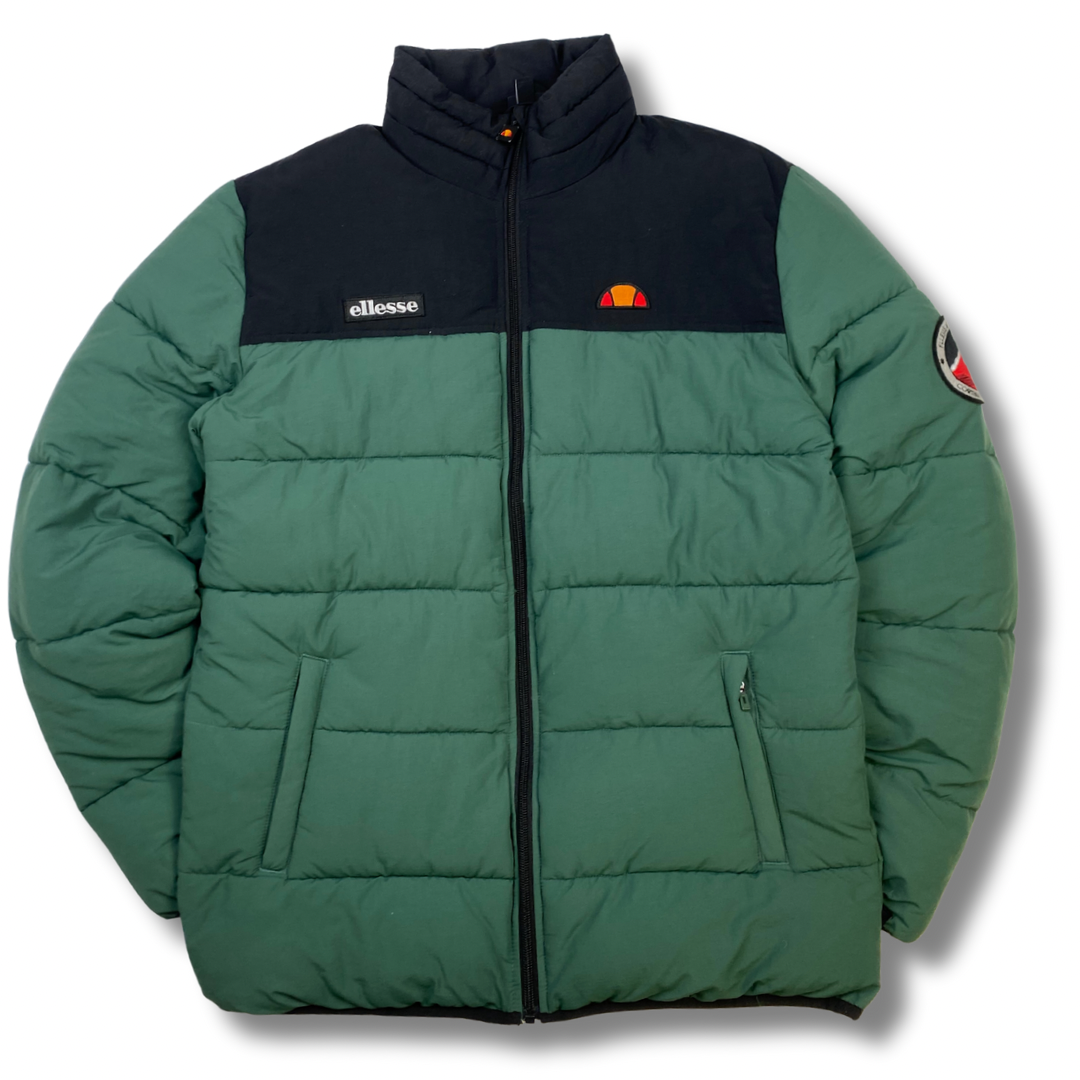 Ellesse Pufferjacke Schwarz-Grün (M)