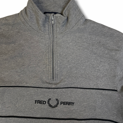 Fred Perry Half-Zip Grau (S)