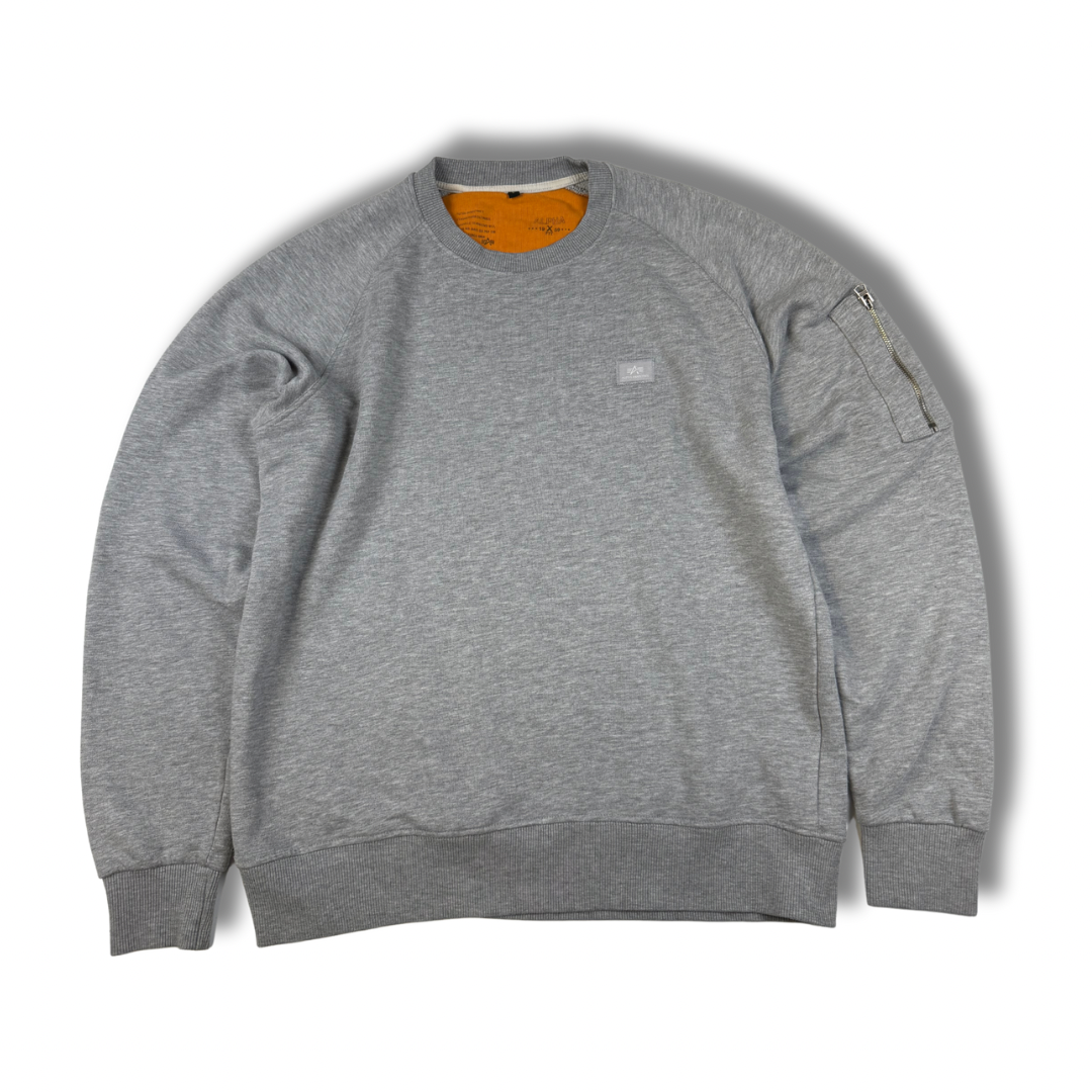 Alpha Industries Pullover Grau (L)