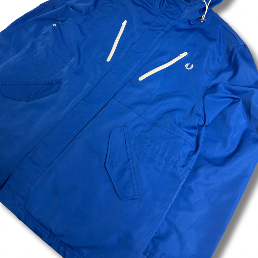 Fred Perry Parka Royalblau (M)