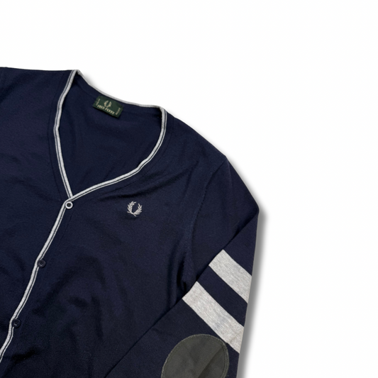 Fred Perry Cardigan mit Ellbogen-Patch (S)