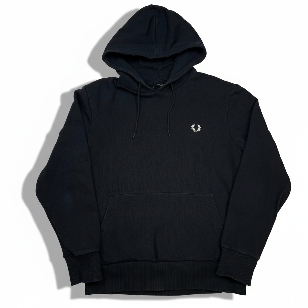 Fred Perry Backprint Hoodie Schwarz (M)
