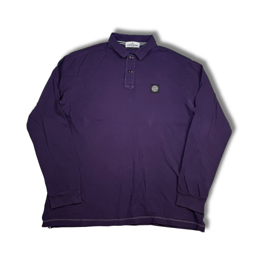 Stone Island Poloshirt Lang Lila (XXL)