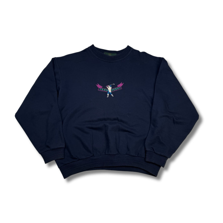 Fred Perry Pullover Navy Blau (L) ETIKETT BESCHÄDIGT