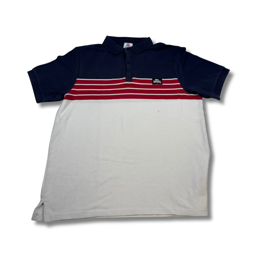 Lonsdale Poloshirt Weiß-Blau (XL)